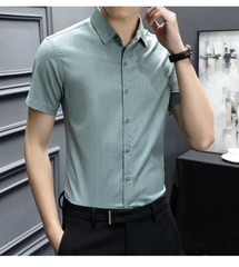 OD381: Áo Sơ Mi Nam Cao Cấp Tay Ngắn Inch Co Giãn Chống Nhăn