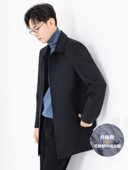 Mã A963: Len hai mặt lót xuống áo khoác cashmere
