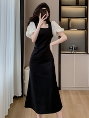 Mã B996: đầm eo tay chuông dáng dài