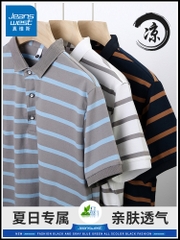 OE231: áo sơ mi nam cao cấp cao cấp POLO ve áo nửa tay áo phông nam cao cấp cao cấp