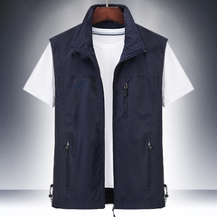 OE335: Áo khoác vest nam cao cấp co giãn thoáng khí cổ đứng áo ghi lê