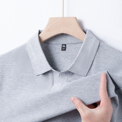 OE277: Áo thun polo cổ bẻ tay ngắn cotton dành cho nam cao cấp Áo thun doanh nhân cao cấp giản dị màu trơn phong cách Mỹ