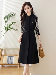 OD650: Váy dài tay cao cấp cho nữ dài