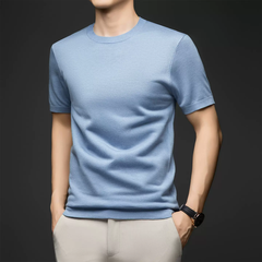 OH151: Áo thun ngắn tay nam 100% Lyocell, cổ tròn