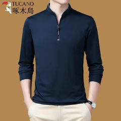 OD261: Áo thun dài tay nam ATN cổ kéo khóa cotton