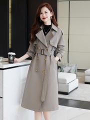 OD621: Áo khoác nữ dáng dài gối thời trang mới kiểu hàn quốc
