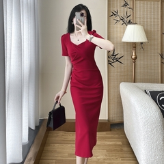 OD596: Váy ôm dài khí chất kiểu Pháp Hepburn