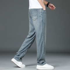 OE689: Quần jeans lụa mềm mại mùa xuân hè cao cấp cho nam cao cấp