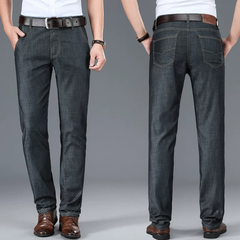 OE951: Quần jeans nam bằng lụa băng, quần ống đứng dáng rộng mỏng thoải mái