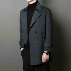 OC348: Áo khoác nam cashmere cao cấp mùa thu đông nam cổ vest dài
