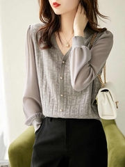 OD972: áo len chui đầu cổ chữ V dành cho