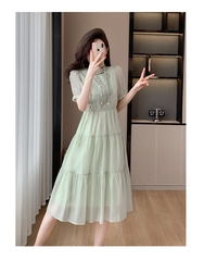 OD671: Đầm ngắn tay Tencel phong cách