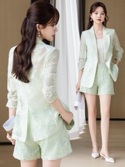 OD078: set bộ vest nữ quần short cao cấp