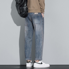 OC575: Quần Jeans nam dáng rộng ống côn thời trang thương hiệu Plus