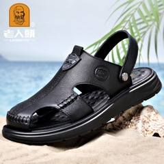 OE860: Dép sandal nam mùa hè giày da bò mới