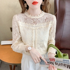 OD487: Áo sơ mi phối ren cho nữ