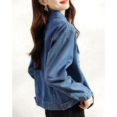 OC918: áo khoác denim ngắn thanh lịch cho nữ