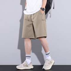 OE850: Quần short waffle quần short thể thao rộng rãi mới cho nam