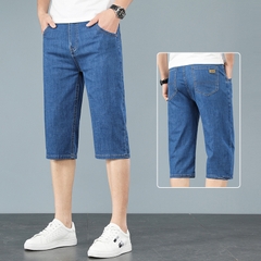 OE679: Quần short denim cho nam cao cấp mùa hè mỏng co giãn xu hướng nam cao cấp