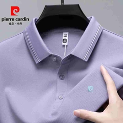 OC755: Áo thun nam Pierre Cardin màu trơn giản dị áo sơ mi POLO hàng đầu