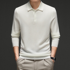 OD351: áo thun len nam cổ polo cao cấp dâu lụa dài tay atn