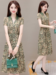 Mã B888: đầm váy voan trung niên hiện đại