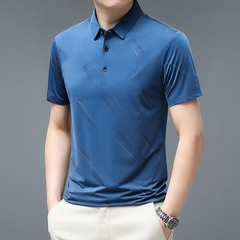 OE269: Áo thun POLO lụa Woodpecker dành cho nam cao cấp tay ngắn,