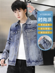 Mã B066: Áo khoác denim nam cao cấp phong cách Hàn Quốc