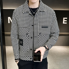 Mã B375: áo khoác houndstooth nathời trang GAHOZ phong cách Hàn Quốc