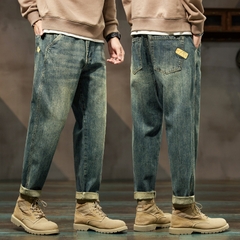 OE110: Quần jeans nam cao cấp retro của Mỹ quần dài thường ngày cỡ lớn