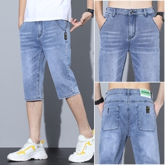 OE690: Quần short denim nam cao cấp dáng phong cách Hàn Quốc