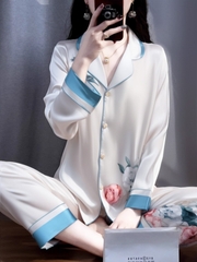 OE518: Bộ đồ ngủ nữ xuân thu hè lụa