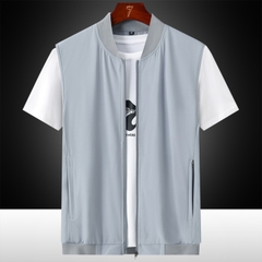 OH058: Áo gile vest nam bằng lụa băng