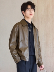 OE945: Áo khoác da PU mềm mại nam cao cấp