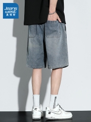 OE825: Quần short denim họa tiết nam