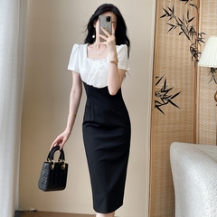OE898: Váy ôm dáng ngắn tay cao cấp nhẹ nhàng sang trọng dành cho nữ