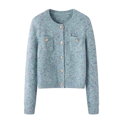 OC112: Áo Khoác nữ Cardigan Áo Len Nhỏ Tay Dài