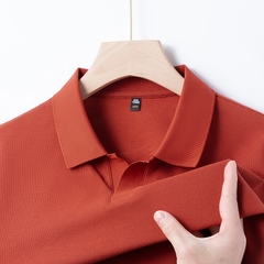 OE277: Áo thun polo cổ bẻ tay ngắn cotton dành cho nam cao cấp Áo thun doanh nhân cao cấp giản dị màu trơn phong cách Mỹ