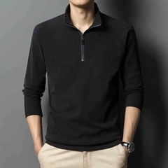 OC255: áo thun nam dài tay cổ polo lịch lãm cao cấp thu đông