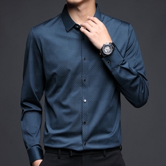 OD290: Áo sơ mi dài tay nam trung niên Hengyu cao cấp lụa băng
