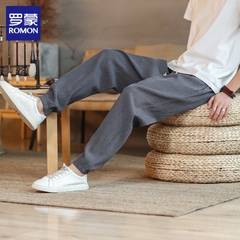 OE789: Quần dài thể thao nam Romon quần dài ống rộng ống đứng