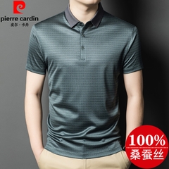 OE815: Áo thun nam POLO lụa tơ tằm thật tay ngắn