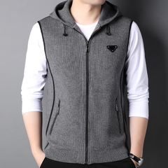 Mã A990: Áo Khoác nam cao cấp kiểu Cardigan Có Mũ