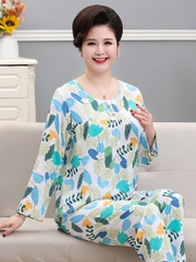 OE529: Bộ đồ ngủ lụa cotton cho phụ nữ SPNN