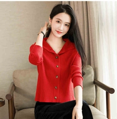 OD702: Áo Len Cardigan Nữ Tay Dài Retro Áo Khoác nữ Ngoài Thu Đông