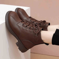 C253: Giày bốt ngắn cho nữ Giày bốt Martin bốt đế bằng