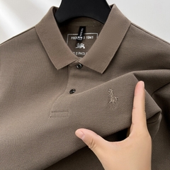 OE261: Áo thun polo dài tay nam cao cấp atn trung niên chất liệu cotton
