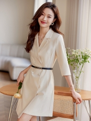 OD084: Váy vest trắng nữ chỉnh eo
