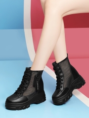 OD207: Giày bốt Martin lưới da thật giày nữ