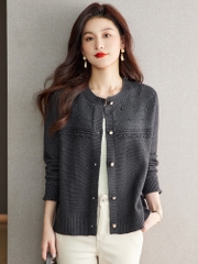 OD828: áo khoác cardigan nữ trung niên cao cấp